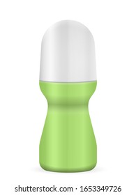 Roll-on deodorant on a white background. Vector illustration.