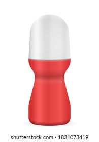 Desodorante rodante sobre un fondo blanco. Ilustración vectorial.