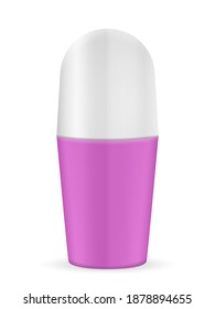 Roll-on deodorant on a white background. Vector illustration.