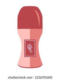 Roll-on deodorant on a white background. Vector illustration.