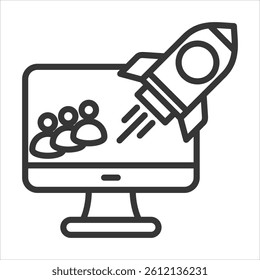 Rollout Icon Vector Illustration Outline
