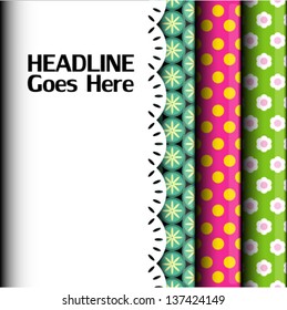 Rolls of colored wrapping paper background