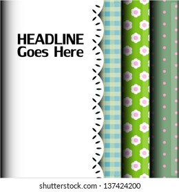 Rolls of colored wrapping paper background