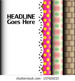 Rolls of colored wrapping paper background