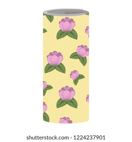 rolls of hanging paper with floral pattern