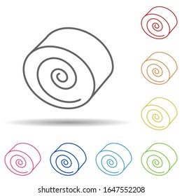 Rolls in multi color style icon. Simple thin line, outline vector of fast food icons for ui and ux, website or mobile application