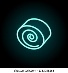 rolls neon icon. Elements of fast food set. Simple icon for websites, web design, mobile app, info graphics
