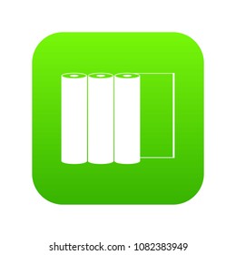 Rolls of paper icon digital green for any design isolated on white vector illustration