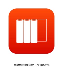 Rolls of paper icon digital red for any design isolated on white vector illustration