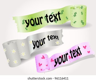 rolls of toilet paper with pattern