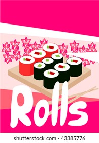 Rolls vector illustration.