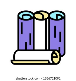 rebobina el vector de iconos de color de fondo de escritorio. signo de papel tapiz de rolls. ilustración de símbolo aislado