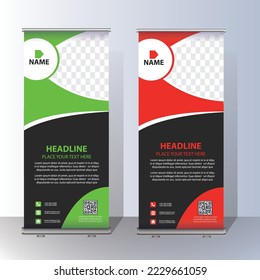 Banner RollUp, portadilla de diseño de pancarta de plantilla, vector, fondo abstracto, pancarta x moderna, diseño de arrastre colorido de tamaño rectangular.