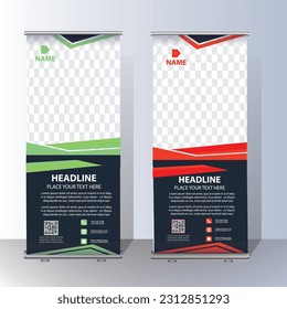 Banner RollUp, portadilla de diseño de pancarta de plantilla, vector, fondo abstracto, pancarta x moderna, diseño de arrastre colorido de tamaño rectangular.