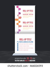 Roll-Up Banner, Advertising Vector Background Design