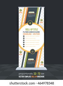 Roll-Up Banner, Advertising Vector Design