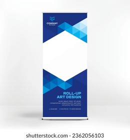 Roll-up banner design, creative background for seminars, exhibitions, banners, advertising