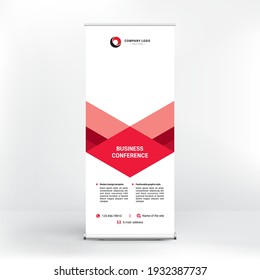 Diseño de pancartas desplegables, fondo geométrico creativo para fotografía y texto, estilo moderno