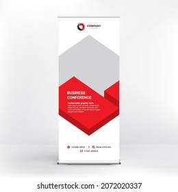 Diseño de pancartas, stand creativo para conferencias, publicidad de bienes y servicios, estilo moderno plano, banner para seminarios.