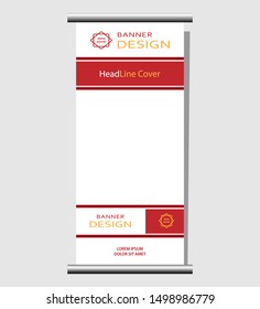 roll-up banner design. graphic template banners for exhibitions. layout. seminar. universal for conferences. vector illustration design.