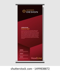 roll-up banner design. graphic template banners for exhibitions. layout. seminar. marketing. demonstration. vertical promo banner. vector illustration. eps 10