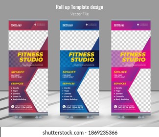 Rollup Banner Design for the gym, Gym Rollup Banner