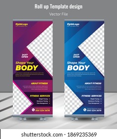 Rollup Banner Design for the gym, Gym Rollup Banner