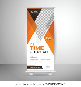 Rollup banner design for gym