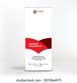 Roll-up banner design, modern design for outdoor advertising of goods, mobile portable stand