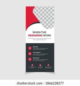 Diseño de pancartas en forma de pliego con formas simples para la promoción minimalista de la empresa, Banner Stand y x