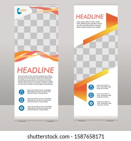 Rollup banner design template, banner design template