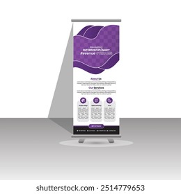 rollup banner design template for advertisement 