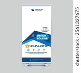 ROLL-UP BANNER DESIGN TEMPLATE FREE FILE. FLYER, POSTER, BANNER.