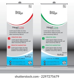 Roll-up banner design,creative background of graphic shapes,banner for seminar,layout for placement of photos,business concept,Universal stand for conference,modern design for outdoor advertising