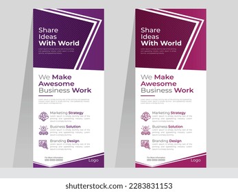 A roll-up banner is a portable, retractable display that can be easily set up and taken down, making it ideal for trade shows, exhibitions creative rollup banner design