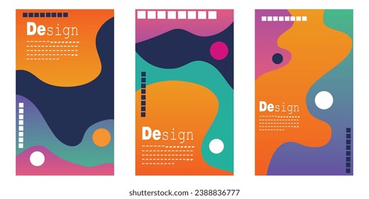 Roll-up banner set template creative background design, abstract gradient background, suitable for cover, poster, website, business brochure, flyer, design vertical template, cover, presentation