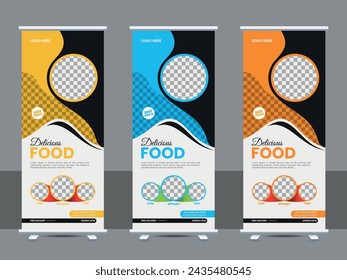 Roll-up banner stand template design