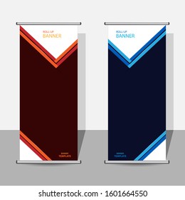 roll-up banner template. design materials for events, news. marketing advertising.
Vertical information board design. abstract background. eps 10