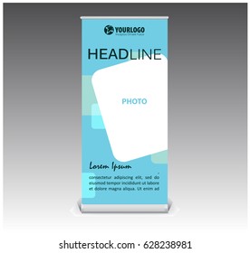Roll-Up Banner template with element design