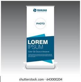 Roll-Up Banner template with element design