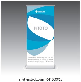 Roll-Up Banner template with element design