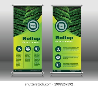 rollup banner template roll up banner design brochure design modern vector illustration