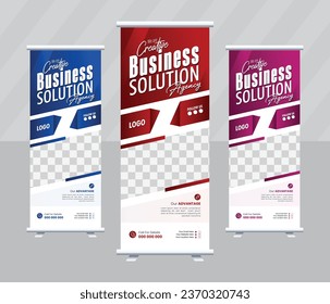 Roll-up banner template and stand banner design, x banner template, j flag, pull up, advertisement, display, exhibition