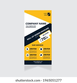 Roll-up banner template vector design illustrator eps