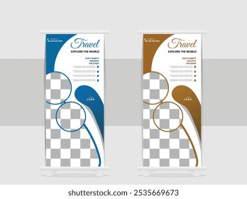 Suporte de exibição Roll-up Design para apresentações comerciais!