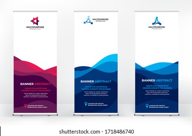 Roll-up design set, creative banner abstract background, banner for presentations, advertising of products and events, background for a brochure or booklet, advertising background