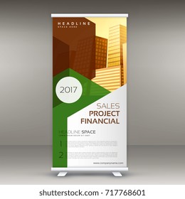 rollup design template vertical standee