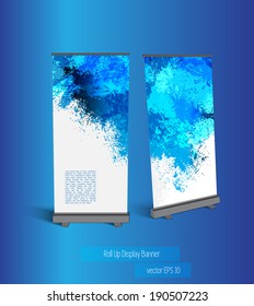 Pantalla de despliegue con diseño de plantilla de banner de stand, ilustración vectorial.