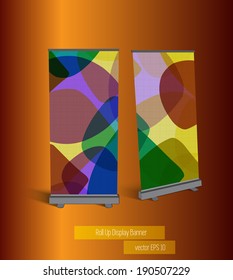 Pantalla de despliegue con diseño de plantilla de banner de stand, ilustración vectorial.