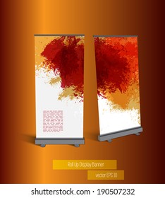 Pantalla de despliegue con diseño de plantilla de banner de stand, ilustración vectorial.